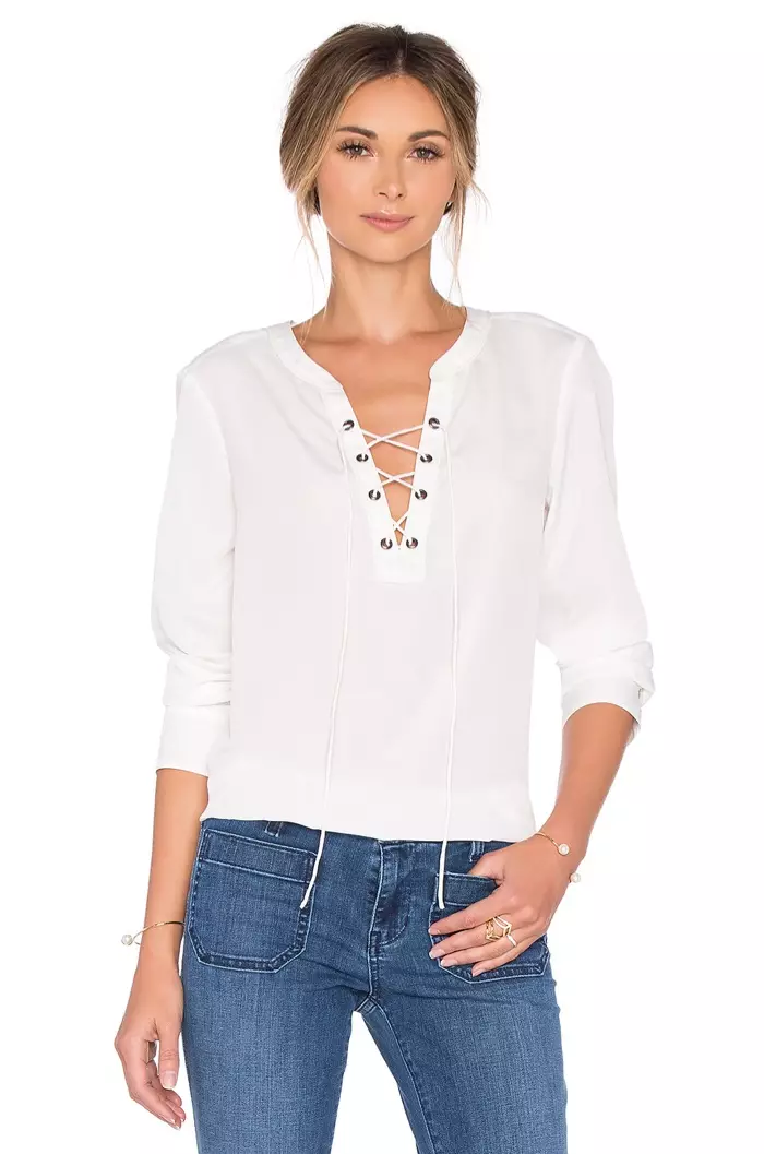 Ebe nsọ Lace-up Cafe Top