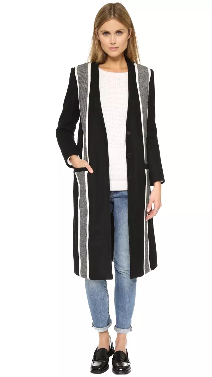 Laveer Baja Striped Overcoat