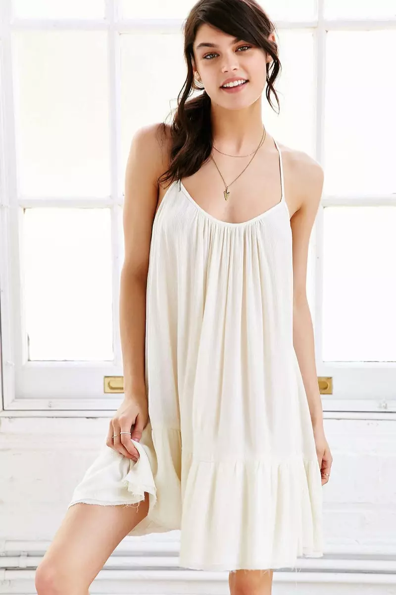 Out From Under Gazed Tiered Slip Dress