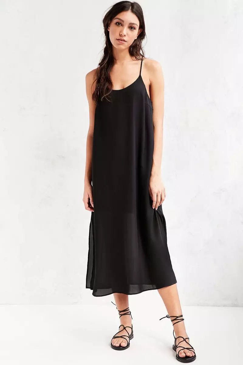 Silence + Noise Slip Dress Midi Length