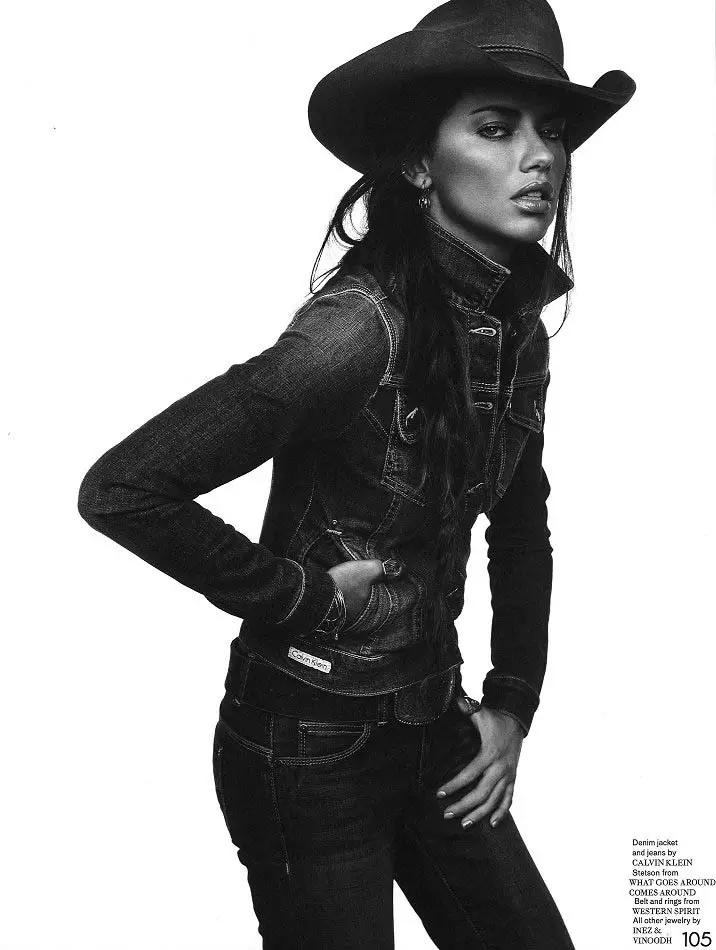 Adriana Lima Wows in Western Style vir Garage Shoot deur Inez & Vinoodh