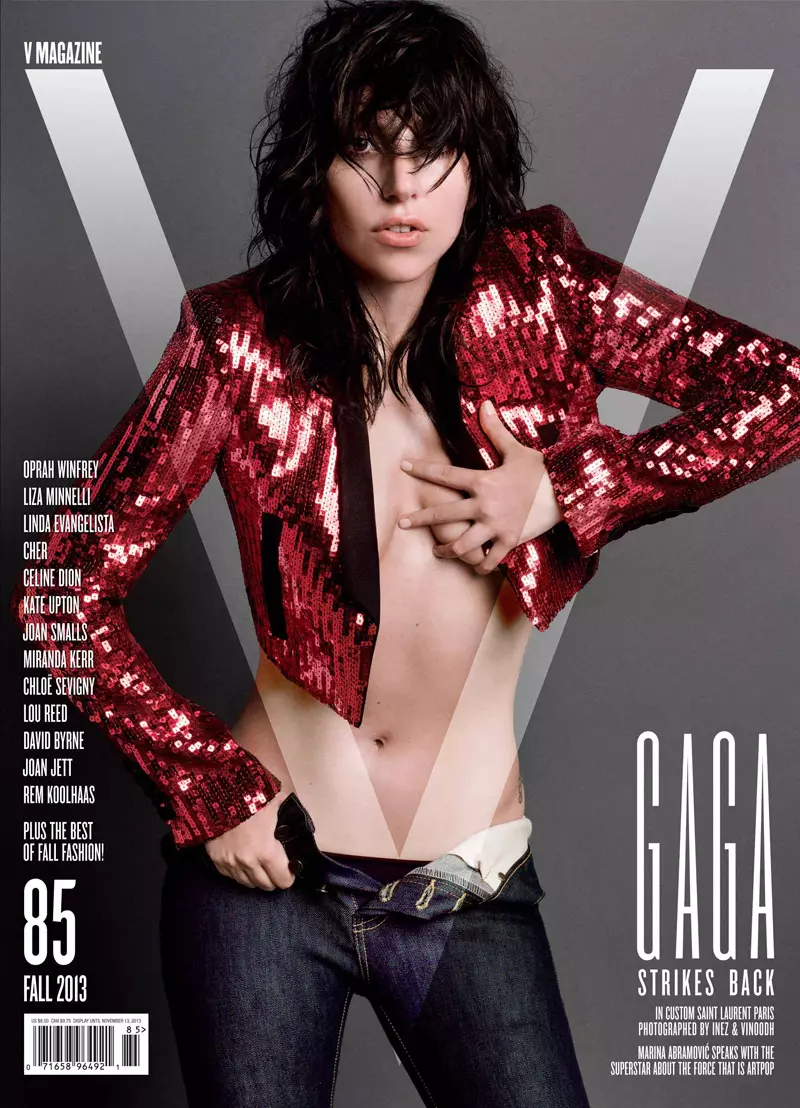 Lady Gaga é capa da V Magazine #85 em Saint Laurent