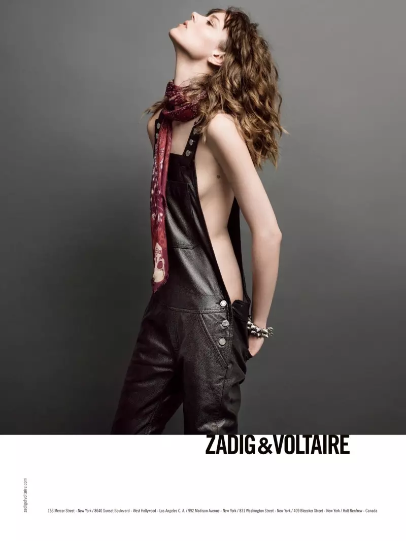 Freja Beha Erichsen Stars f'Zadig & Voltaire Fall 2013 Ads