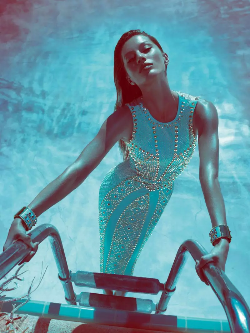 Gisele Bundchen pentru campania Versace de primăvară 2012 de Mert & Marcus