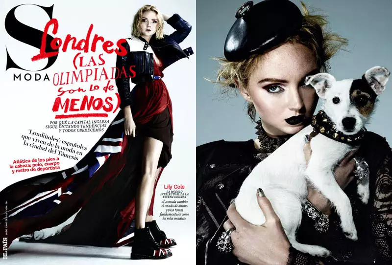 Lily Cole Afite Umwuka wa Londres kubibazo bya S Moda yo muri Kamena 2012 na Damon Baker