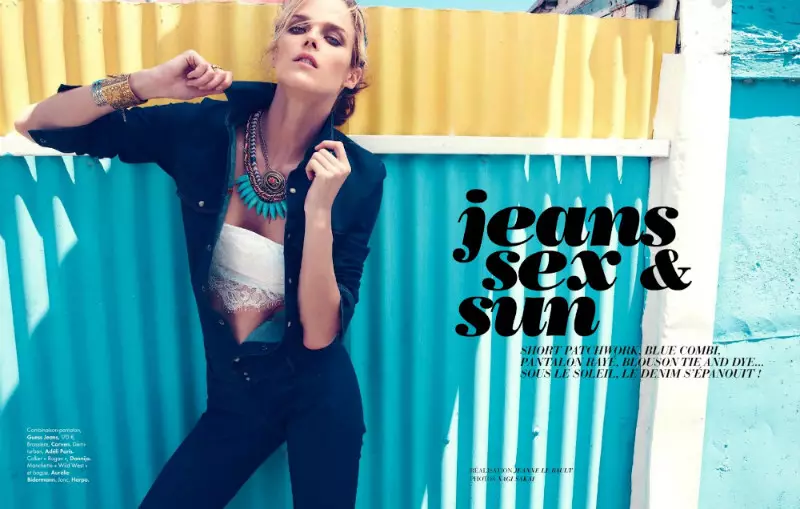 Shannan Click Dons Flirty Summer Looks untuk Elle France Juni 2012 oleh Nagi Sakai