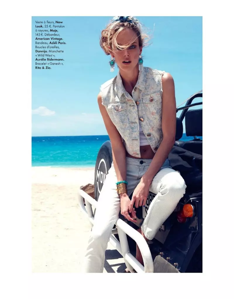 Shannan Click Dons Flirty Summer Looks for Elle France Jun 2012 oleh Nagi Sakai