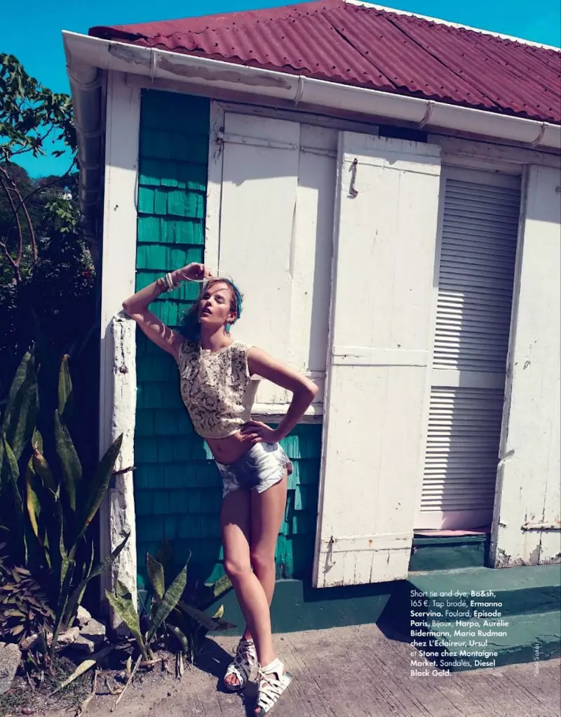 Shannan Click Dons Flirty Summer Looks for Elle France Hunyo 2012 ni Nagi Sakai