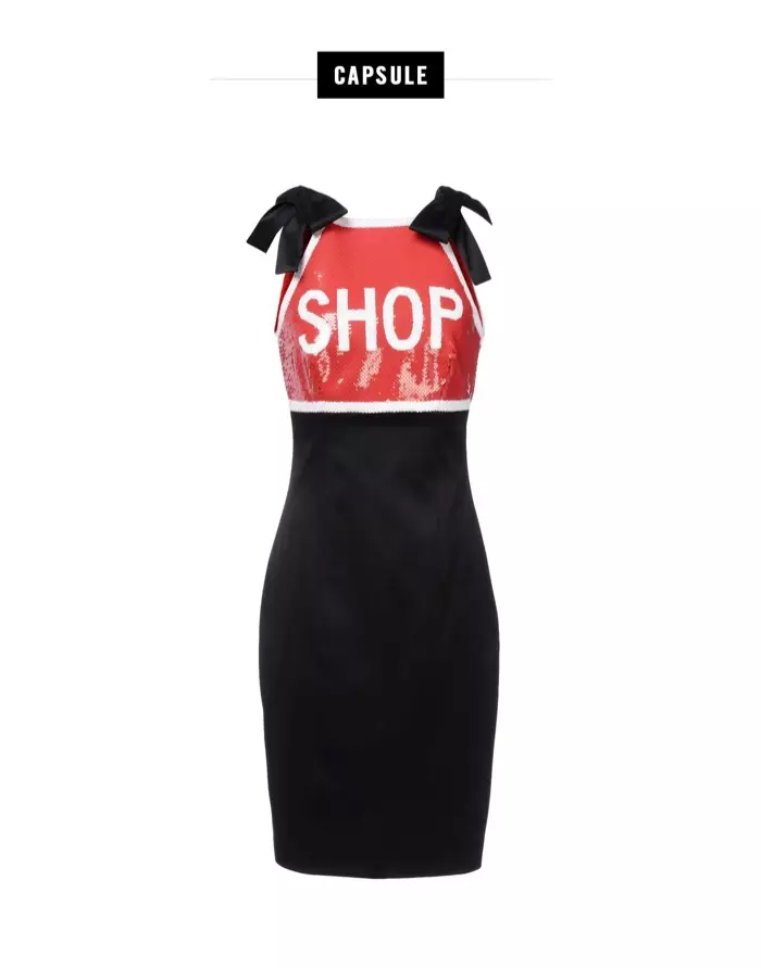 Moschino дүкенінің қызыл тоқылған көйлегі