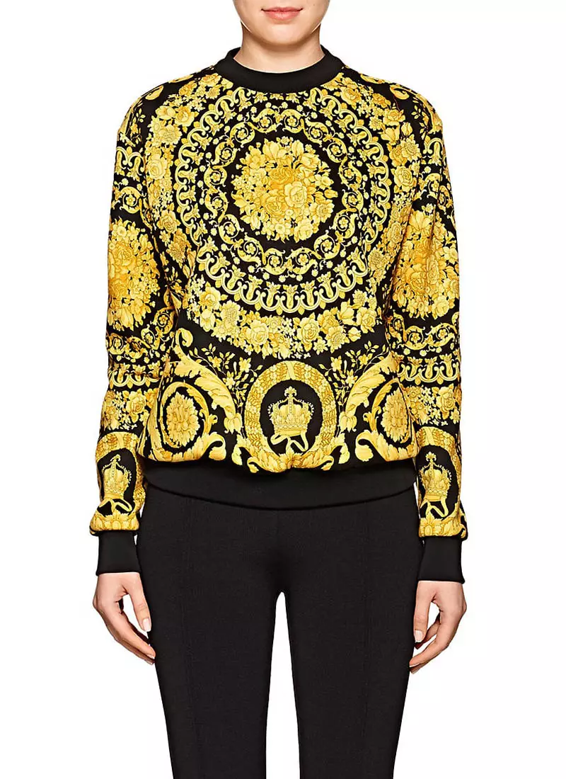 Sudadera de mezcla de algodón con estampado Baroque de Versace $1,225