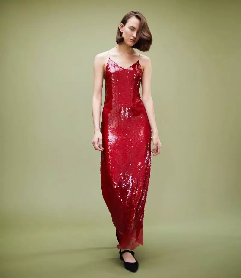 Stella McCartney Sequined Silk Chiffon Slipdress