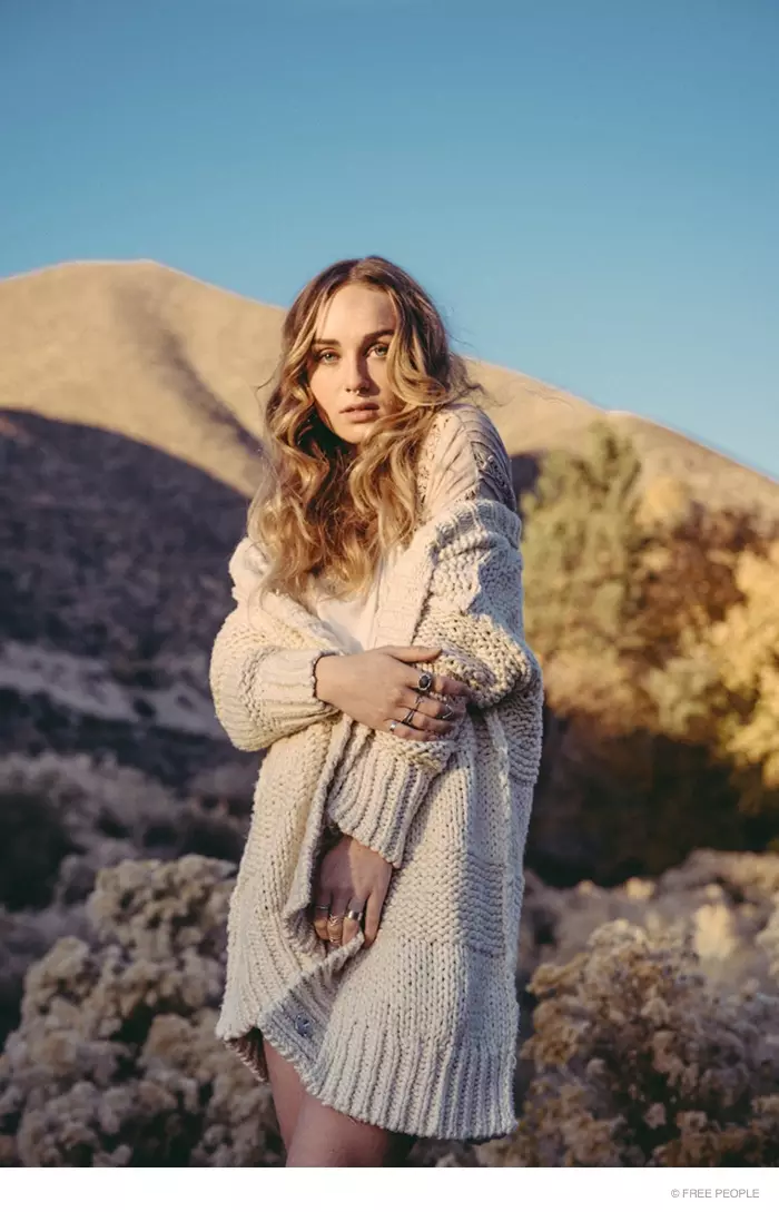 Zella Day Poses in Free People Photos