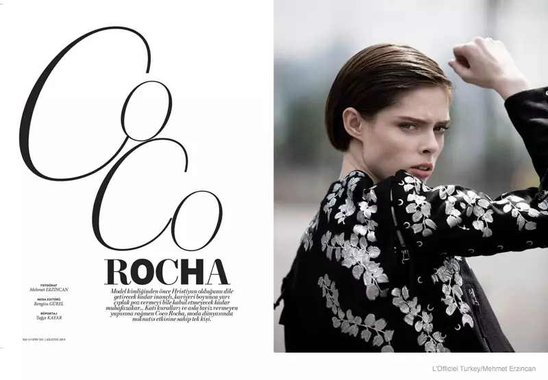 Coco Rocha dėvi gatvės stilių, skirtą Mehmeto Erzincano „L'Officiel Turkey“.