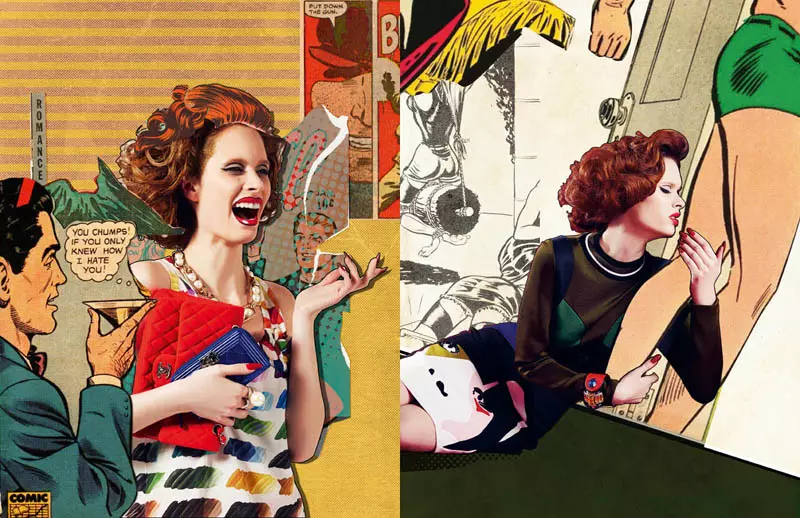 Nakuha ni Ahmet Unver ang 50s Comic Strip Style para sa L'Officiel Turkey