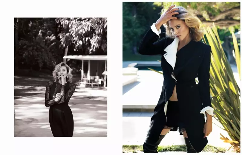 Estella Warren yn sefyll dros Mehmet Erzincan yn L'Officiel Turkey Shoot