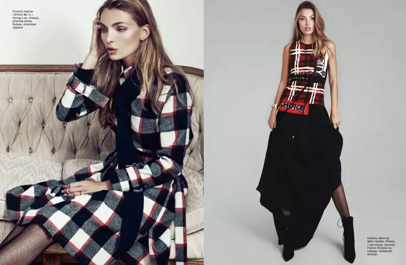 Carola Remer Rocks Plaid fyrir ELLE Croatia eftir Hadriel Gonzalez