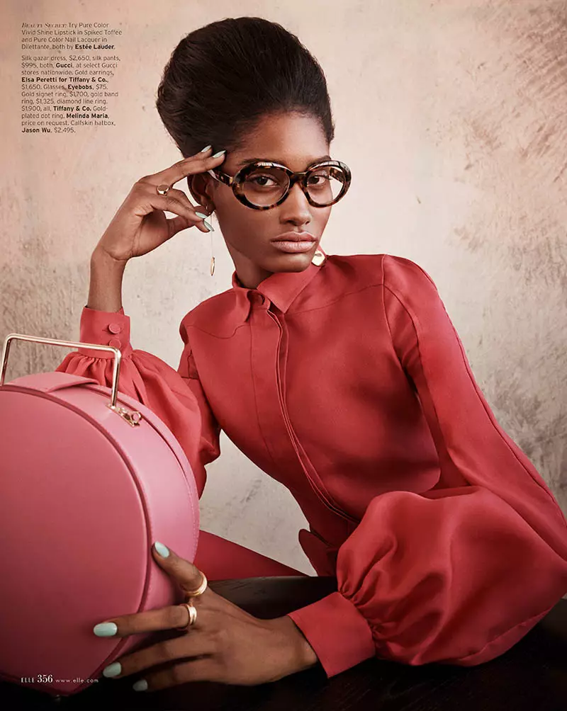 Melodie Monrose is 60s Glam for Mariano Vivanco for Elle US 2013년 4월