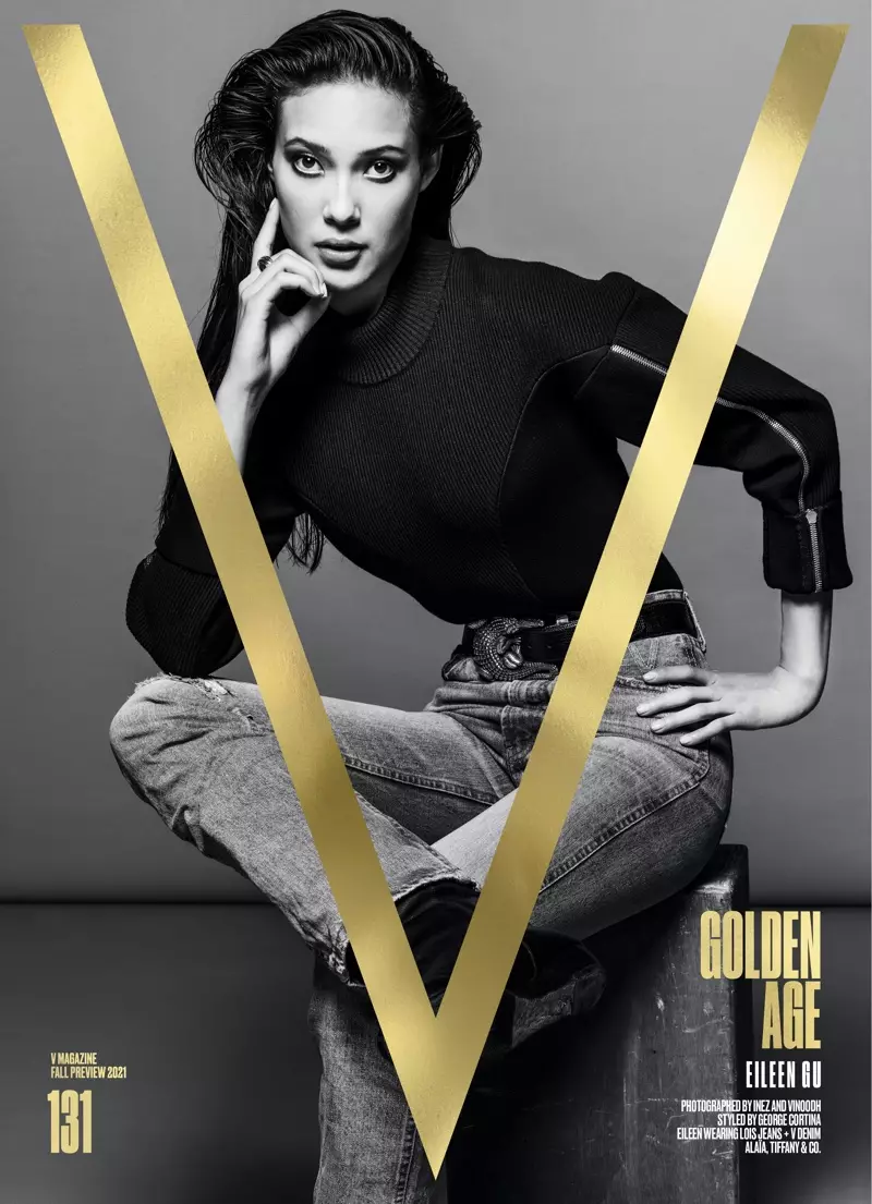 Eileen Gu V Magazine #131 Sonbahar Öncesi 2021 Kapağında. Resim: V Magazine / Inez & Vinoodh'un izniyle