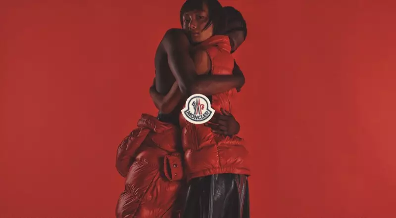 Mamadou Bathily e Mao Xiaoxing aparecen na campaña outono-inverno 2021 de Moncler We Love Winter.