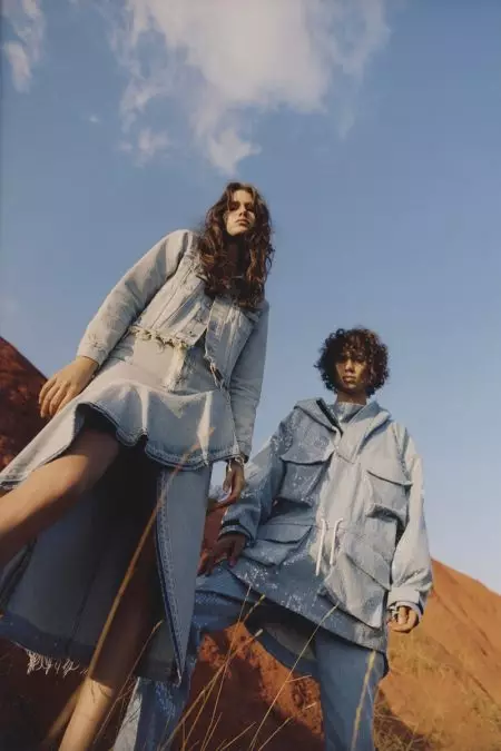 Vanessa Moody มินิมอลสำหรับแคมเปญ Off-White Denim Resort '19