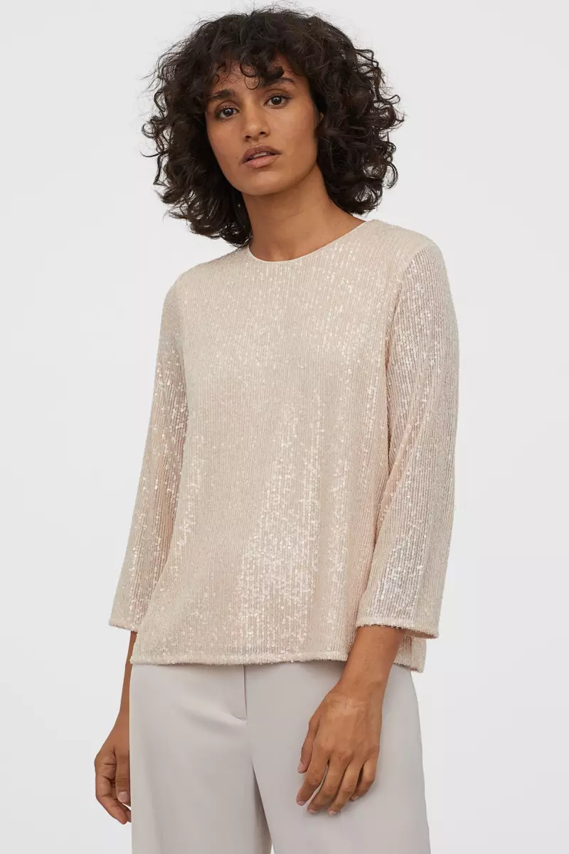 H&M Sequined Top $ 34,99