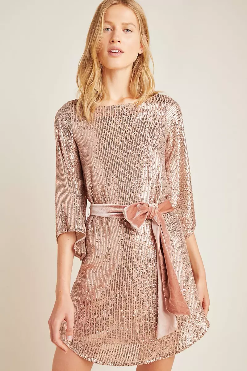Anthropologie Starling Sequined Tunic in Pink $170