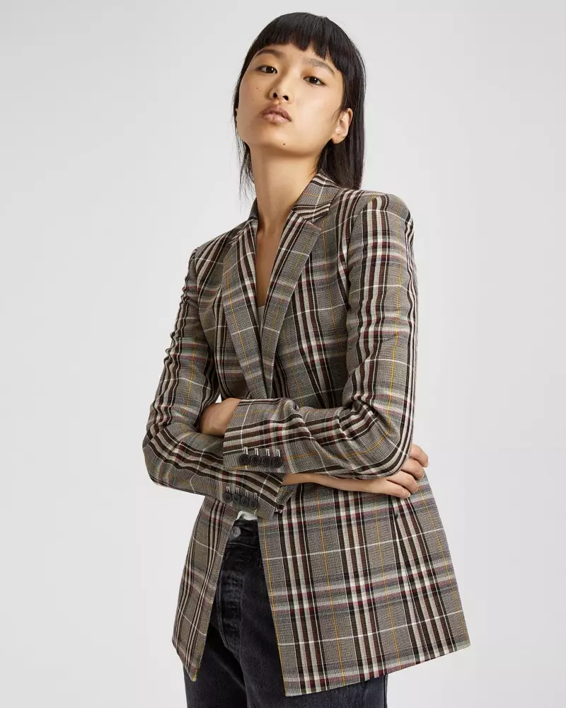 I-Theory Wool Plaid Power Jacket $357 (ngaphambilini yayingu-$595)