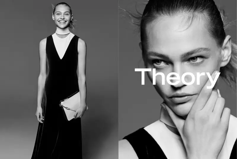 Η Sasha Pivovarova πρωταγωνιστεί στην καμπάνια φθινοπώρου-χειμώνα του Theory 2017