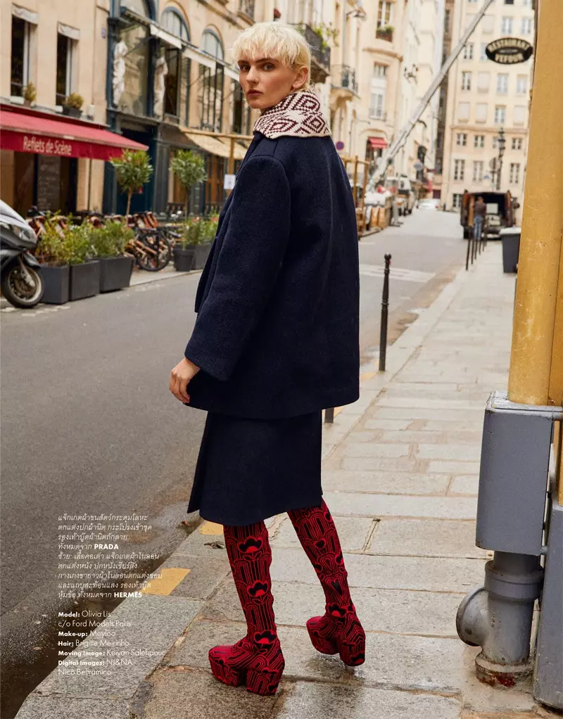 Oliwia Lis poserer i cool Street Style for ELLE Thailand