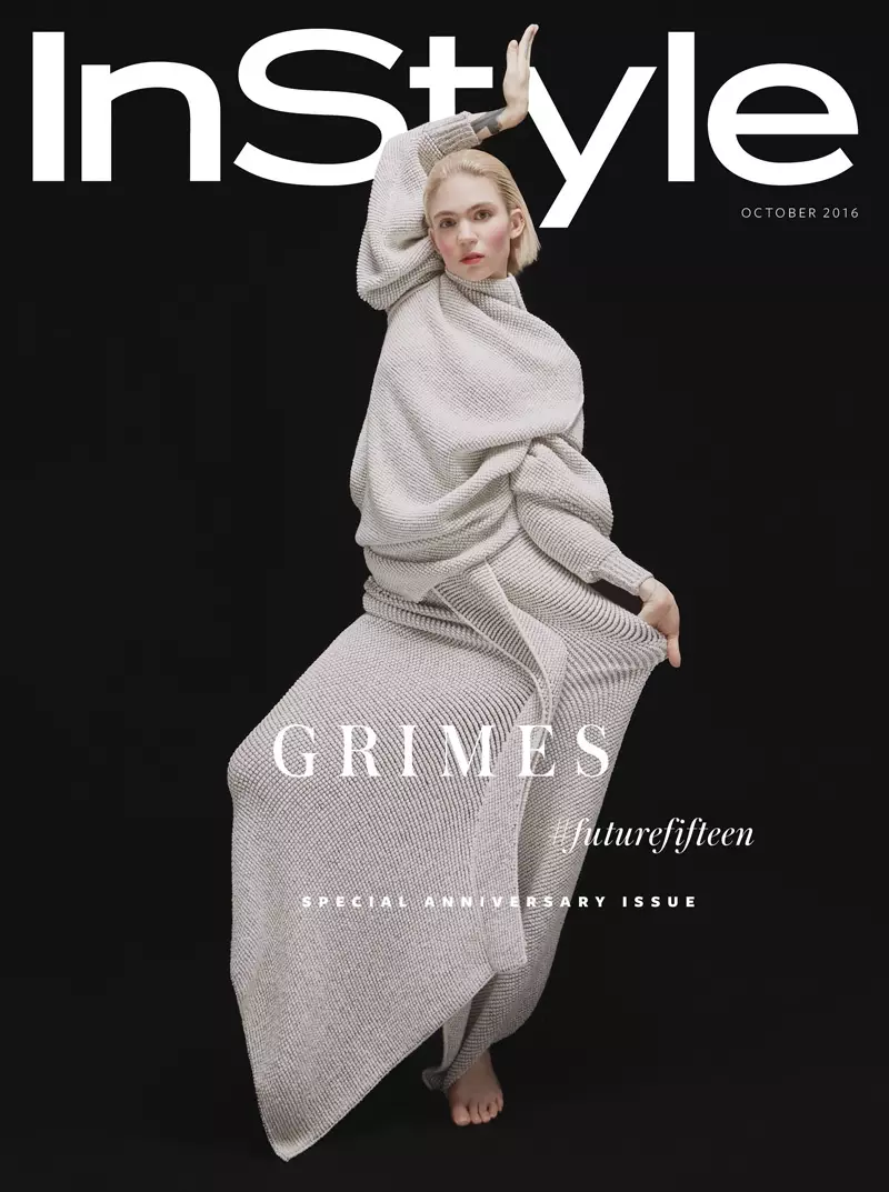 Grimes on InStyle UK 15th سالگره آڪٽوبر 2016 Cover