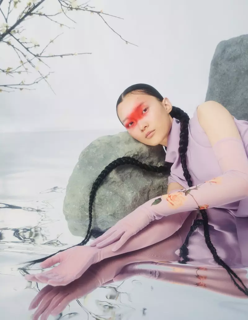 Chunjie Liu & Liu Huan Wear Dramatic Beauty foar Harper's Bazaar China