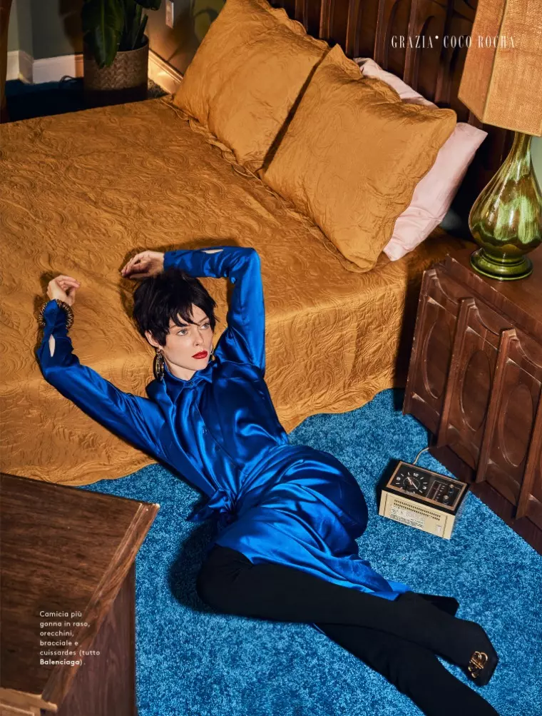 Coco Rocha Models Retro Style ho an'ny Grazia Italia