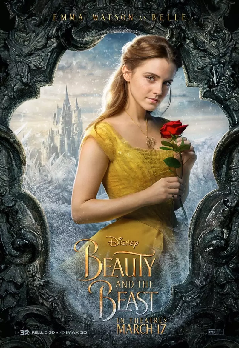 Emma Watson kot Belle na plakatu Lepotica in zver. Foto: Disney