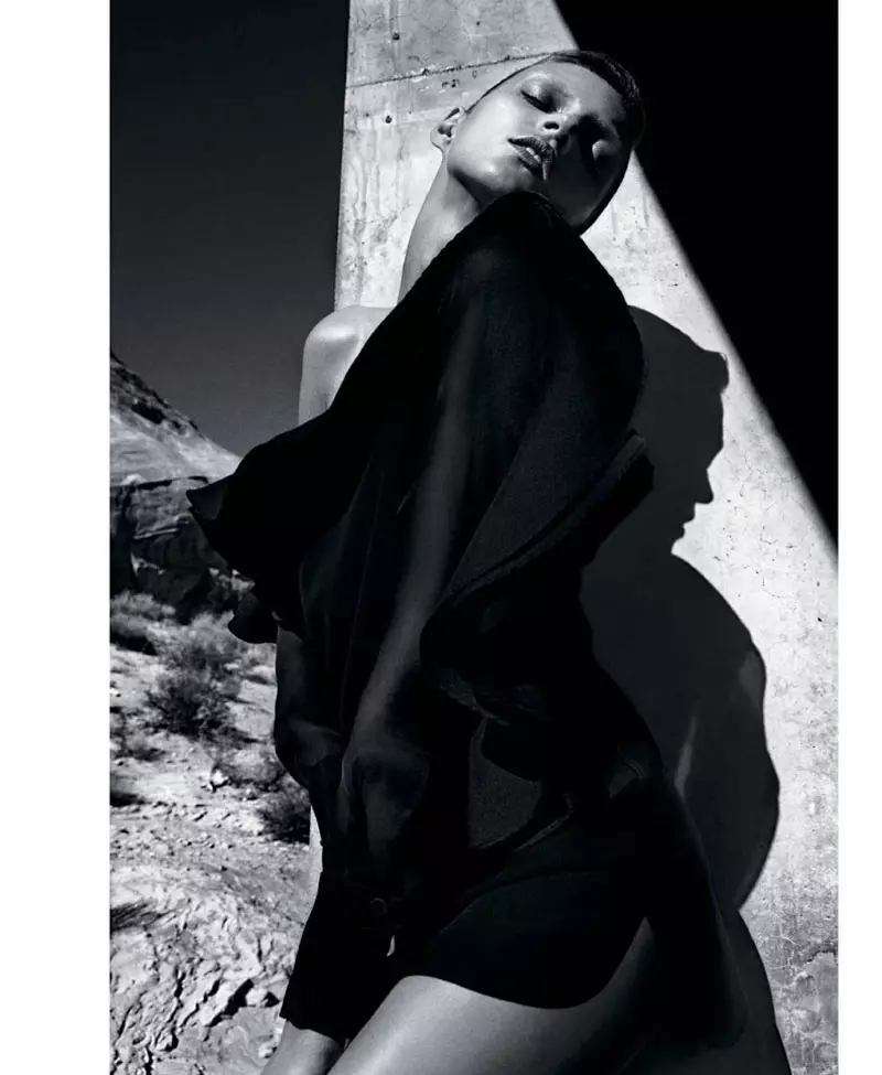 Anja Rubik Models Sleek Looks for T Magazine Spring 2013 by Mario Sorrenti