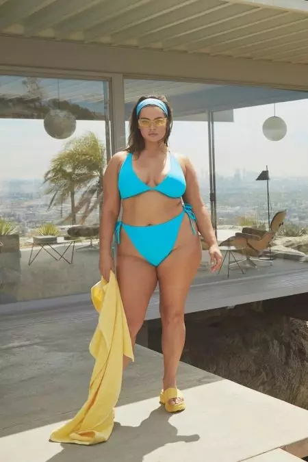 Tara Lynn Soaks Up the Sun para sa Nasty Gal Curve Swim Campaign