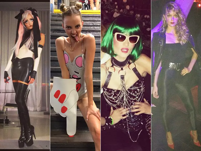 Gelukkige Halloween! Sien Heidi Klum, Natasha Poly + nog modelle in hul kostuums