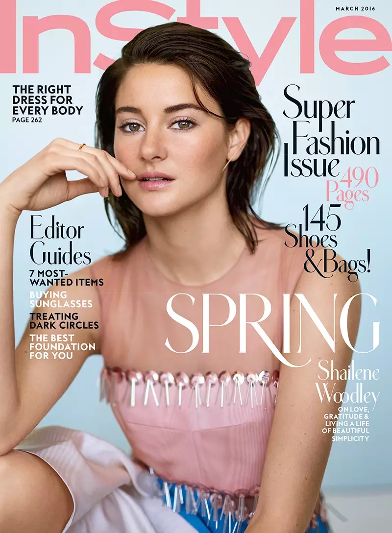 Shailene Woodley InStyle сэтгүүлийн 2016 оны 3-р сарын нүүрэнд