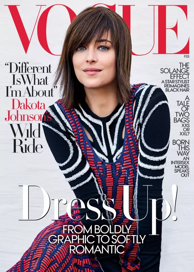 Dakota Johnson sa Vogue Magazine Pebrero 2017 Cover