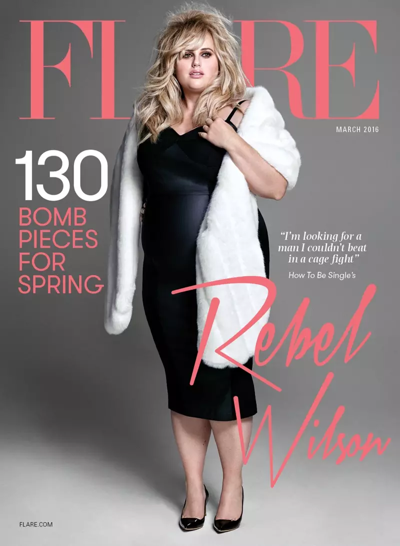 Rebel Wilson na portada da revista FLARE de marzo de 2016