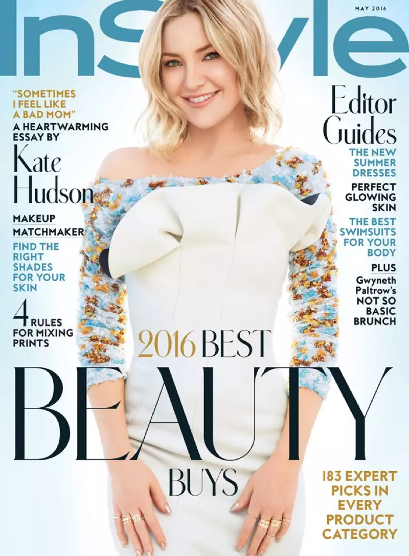 Kate Hudson sulla copertina di InStyle Magazine di maggio 2016