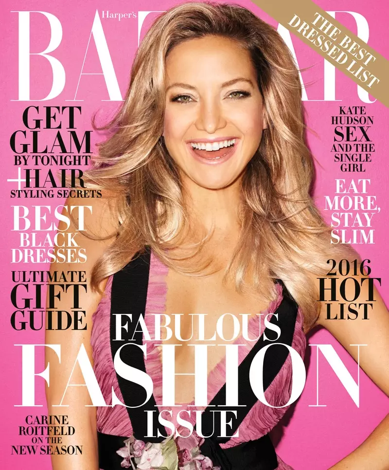 Kate Hudson Harper's Bazaar Desember 2015 Fotosessie