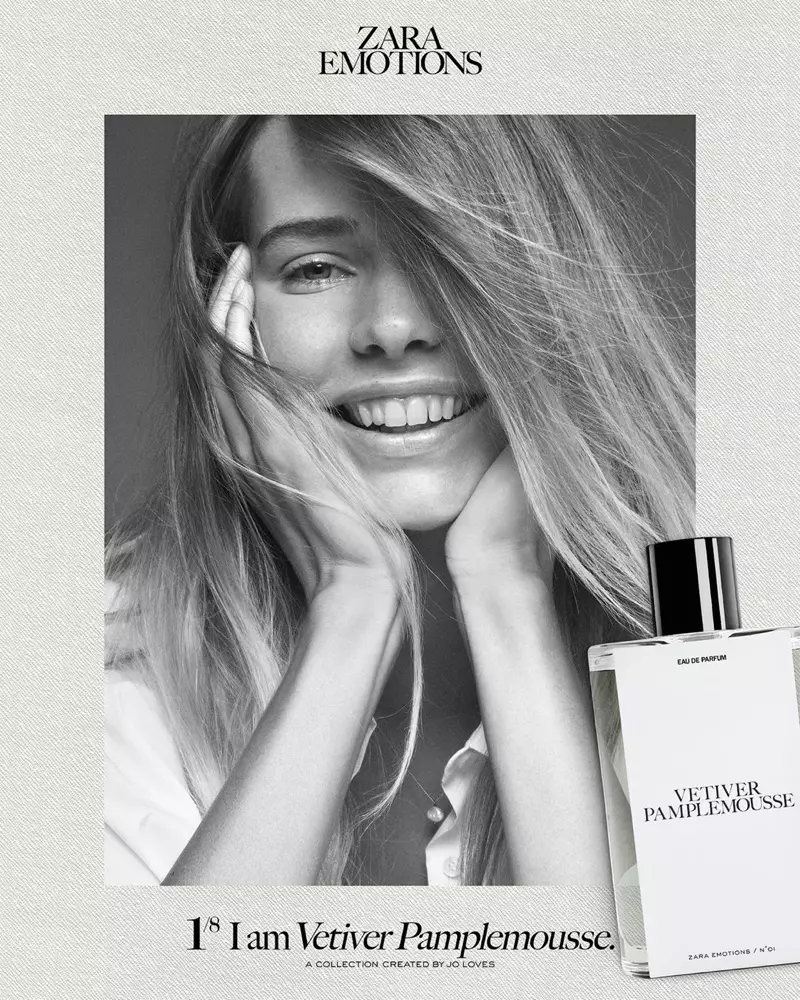 Marta Ortega Perez é toda sorrisos na campanha da fragrância Zara Emotions.