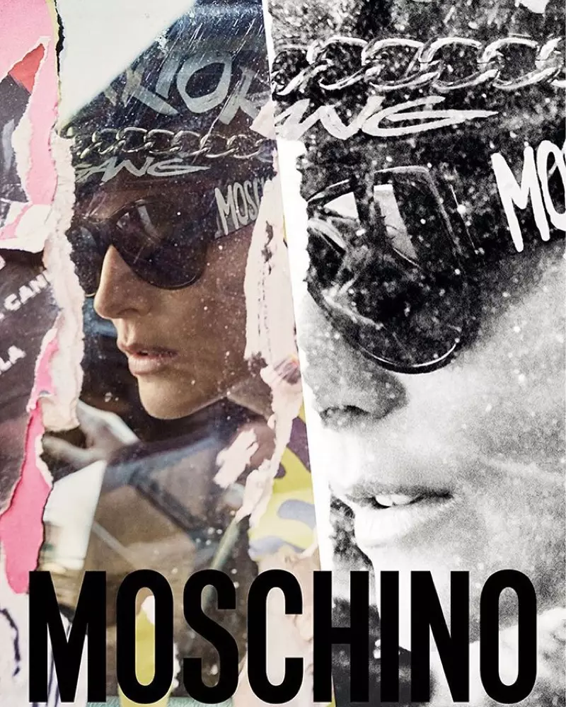 Stella Tennant è biker chic nella campagna autunno inverno 2016 di Moschino