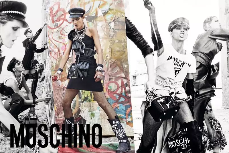 Anja Rubik ak Stella Tennant devan kanpay otòn-ivè 2016 Moschino a