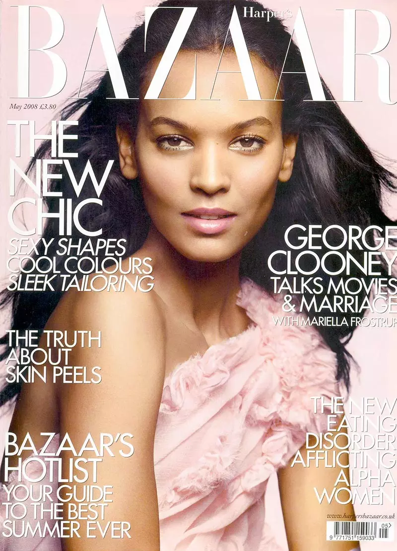 Liya Kebede ĉefrolas sur Harper's Bazaar majo 2008 kovro