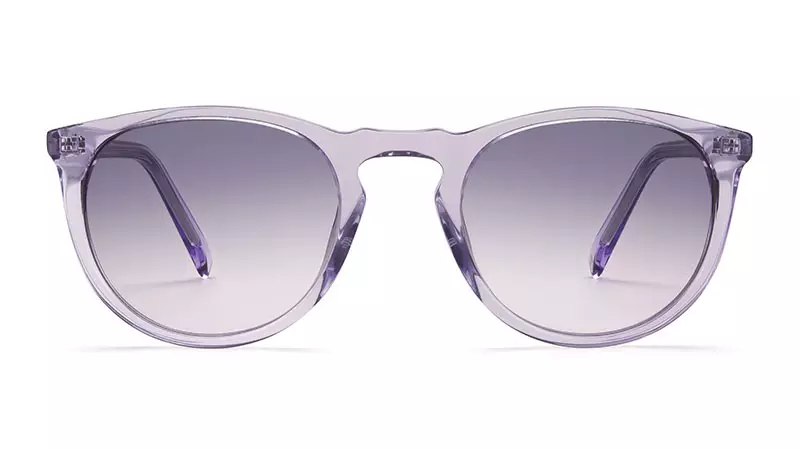 Warby Parker Haskell Sunglasses muri Amethyst Crystal hamwe na Violet Gradient Lens $ 95