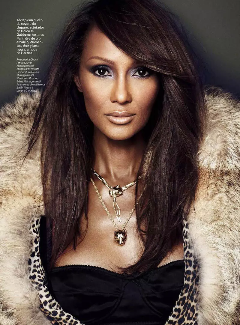 Iman Stuns kwa Max Abadian mu S Moda Cover Shoot