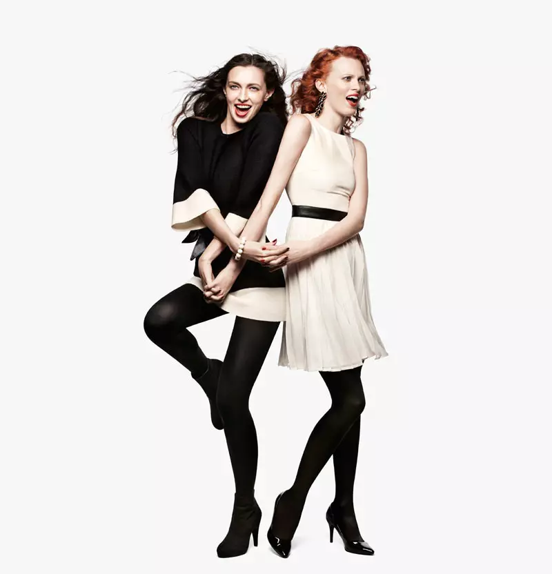 Karen Elson, Joan Smalls, Edita Vilkeviciute e Georgia May Jagger per la campagna H&M Holiday 2011