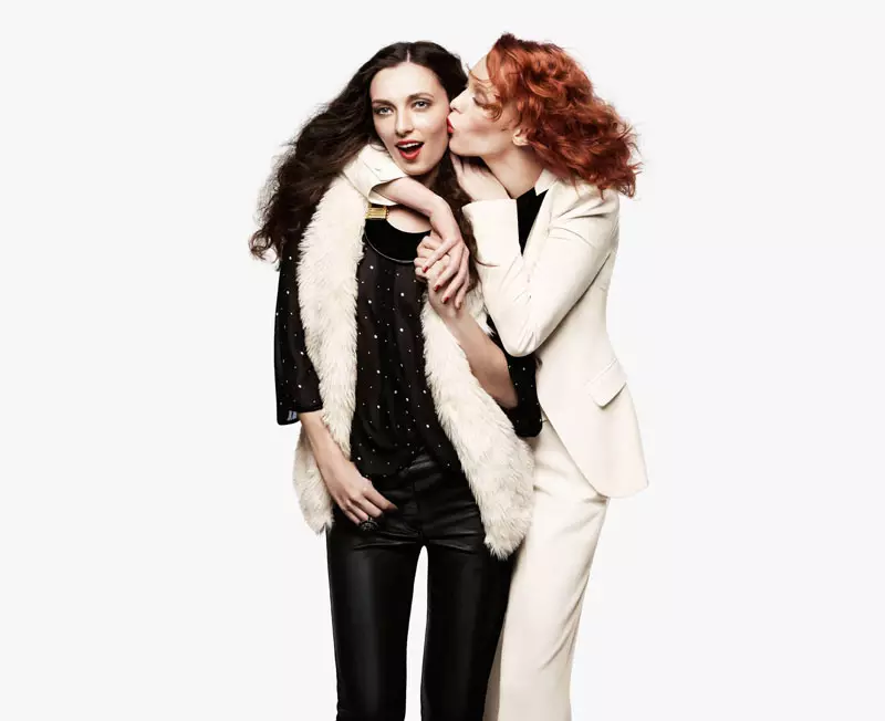 Karen Elson, Joan Smalls, Edita Vilkeviciute & Georgia May Jagger for H&M Holiday 2011 Campaign