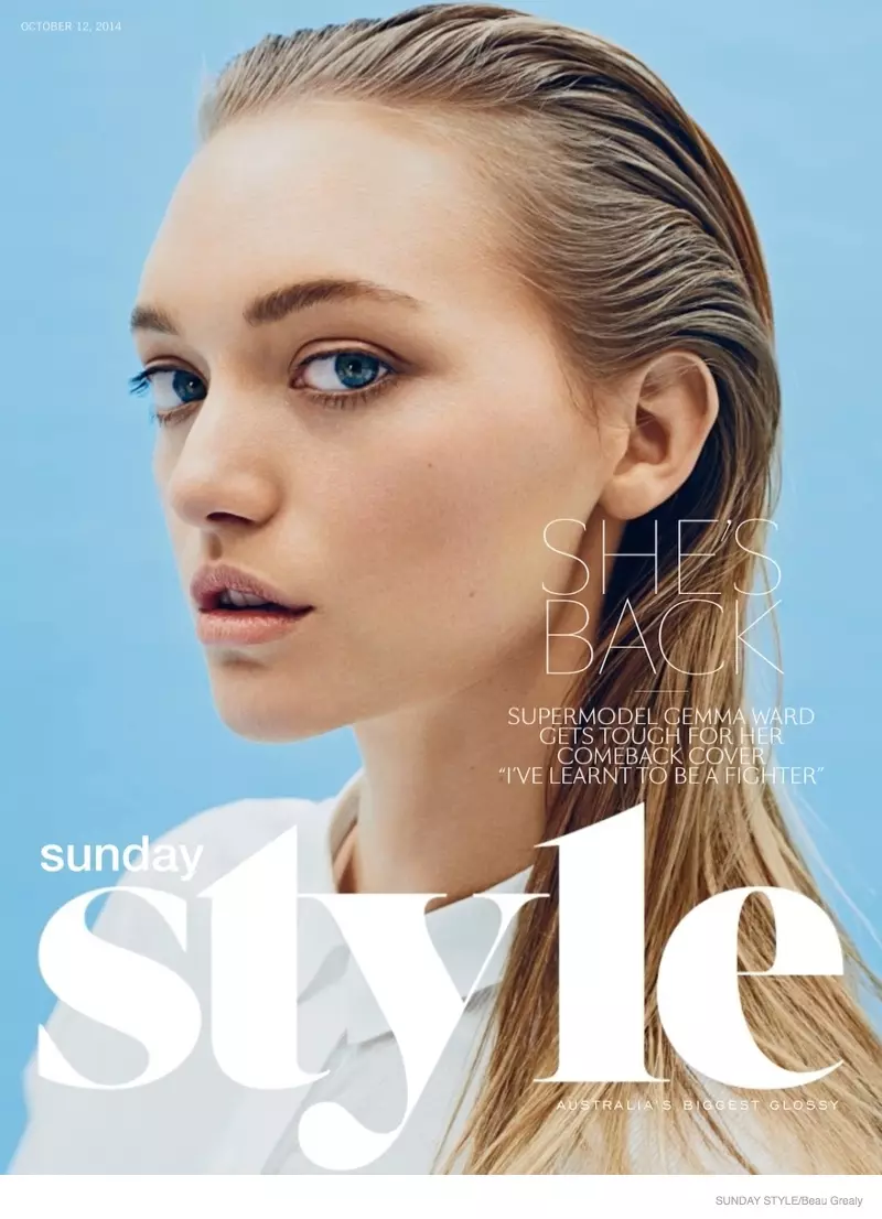 Gemma Ward è una Vision in Photo Shoot per Sunday Style ottobre 2014